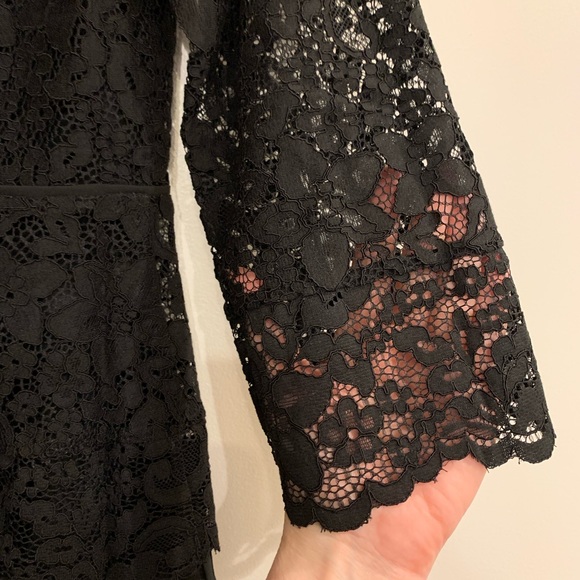 Ann Taylor Flower Lace Peplum Top in Black - Very elegant and flattering!! - Picture 3 of 10